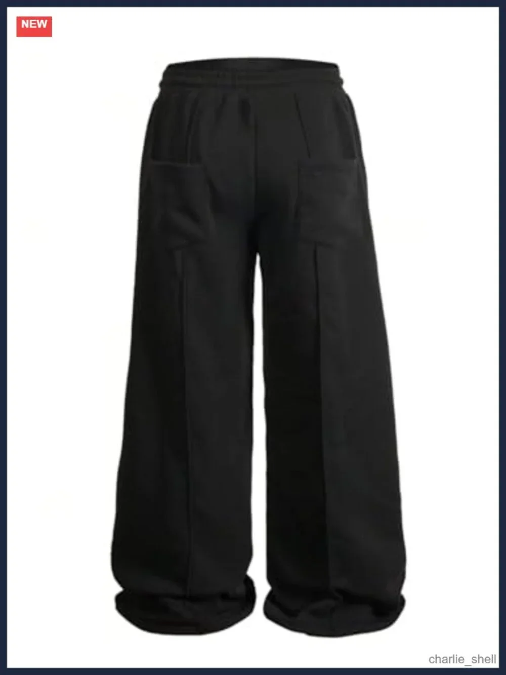 Men's Baggy Wide Leg Sweatpants Drawstring Elastic Waist